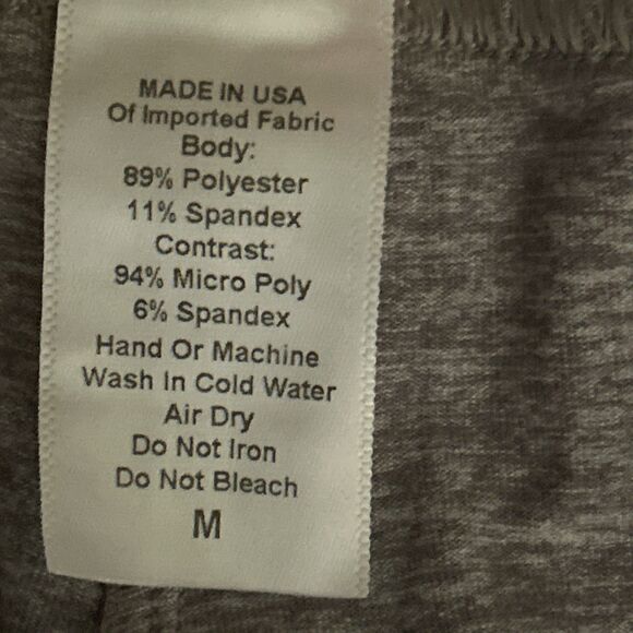 BOMBSHELL Sportswear Perform Thigh High Leggings Heather Grey stripe Size M - Picture 6 of 11